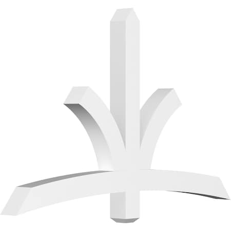 Ekena Millwork Davenport Architectural Grade PVC Gable Bracket, 60"W x 37 1/2"H x 4"D x 4"F, 15/12 Pitch GBP060X38X0404DAV00